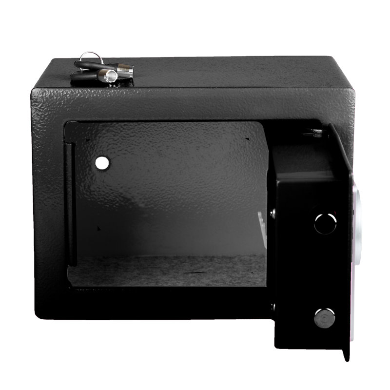 Compact Black Steel Digital Security Safe Box with Electronic Keypad