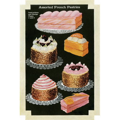 French Pastries III - Wrapped Canvas Painting