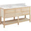 60" Robertson Double Bathroom Vanity Set with Rectangular Undermount Sinks-75247367-75247370-75247371