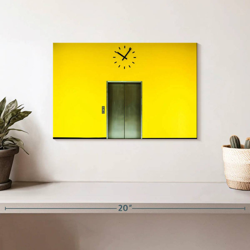 Élévateur jaune, H 8 po x l 12 po