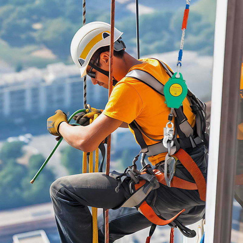 Antichute auto-rétractable, protecteur antichute, équipement de protection contre les chutes, Vert