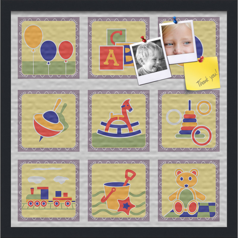 ArtToFrames No Vinyl Wall Wood Bulletin Board, 16" x 16"