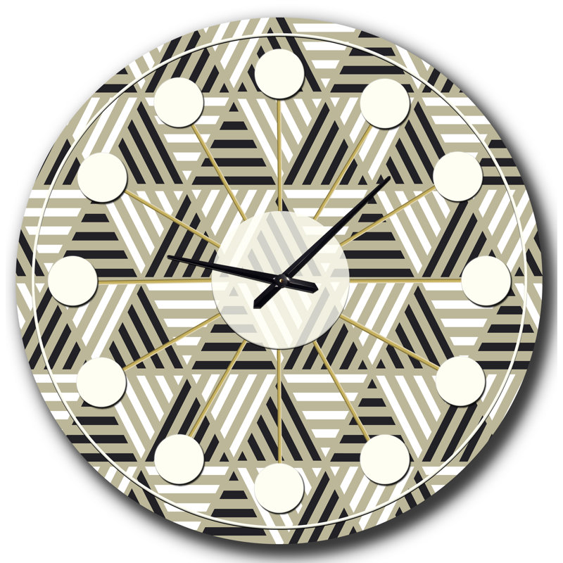 Triangulaire rétro Design - horloge murale Mid-Century, Moyenne