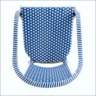 Chaises de bistro d'extérieur, chaises de patio avec cadre en aluminium, fauteuils en rotin PP résistant aux intempéries pour porche, jardin, cour, café (ensemble de 2)
