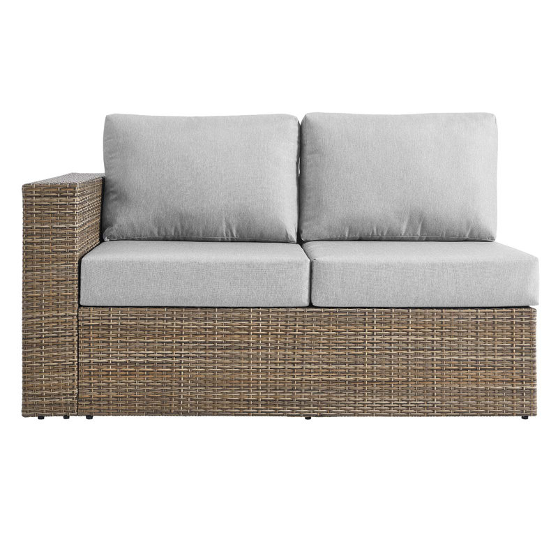 Modway Convene Outdoor Patio Outdoor Patio Loveseat, Gray, Left Hand Facing