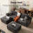 Nathasa 2 - Piece No Assembly Required Upholstery Sofa, Free Combination Compression Sectional, Cloud-like Couch with Ottoman-1745098338-1745098343