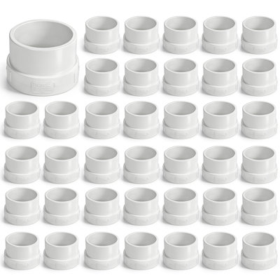 2 in. White PVC DWV Cleanout Adapter, Hub x Female Pipe Thread for Drain, Waste & Vent Systems (50-Pack)