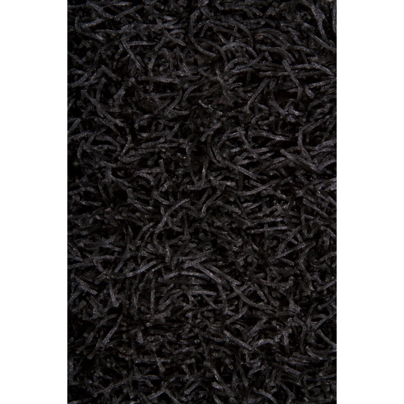 Zara Hand Loomed Modern Area Rug in Black, Rectangle 5' x 7'6"