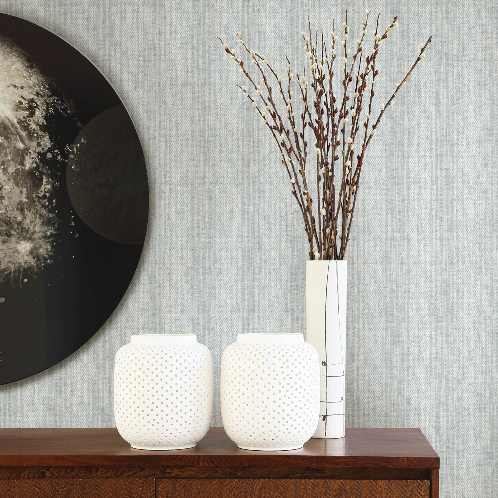 Kimpel Wallpaper, Light Blue
