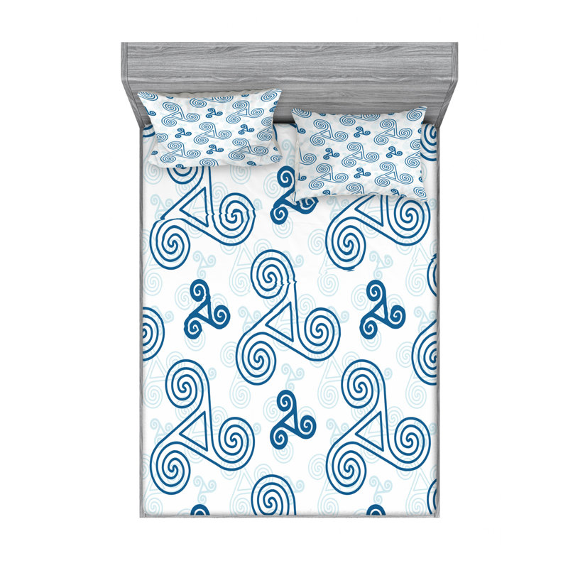 Celtic Microfiber Sheet Set, Full Sheet Set with Fitted Sheet and 2 Pillowcases