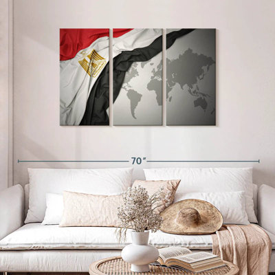Egypt Flag On World Map