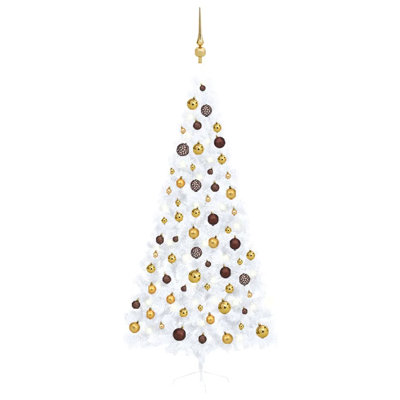 Artificial Half Christmas Tree with LEDs&Ball