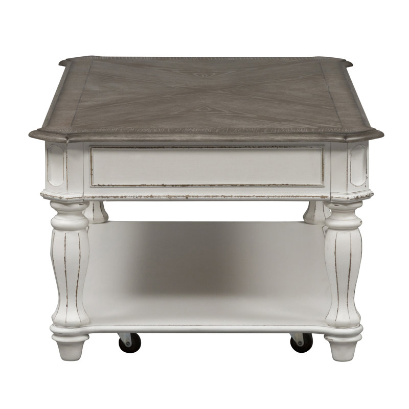 Colchester 3 Piece Solid Wood Top Living Room Table Set