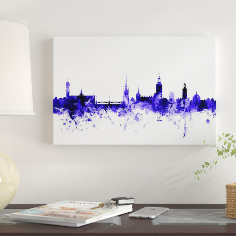 «Stockholm, Suède Skyline» par Michael Tompsett, impression sur toile tendue, H 40 po x l 60 po x P 1,5 po, Toile tendue