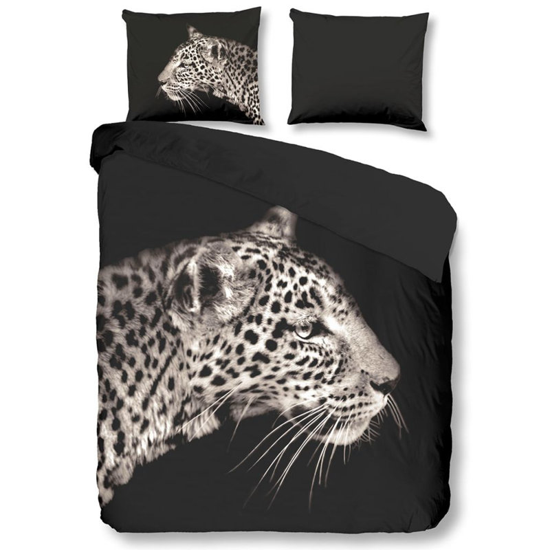 Pure Duvet CoverLeopard 135 x 200cm Black