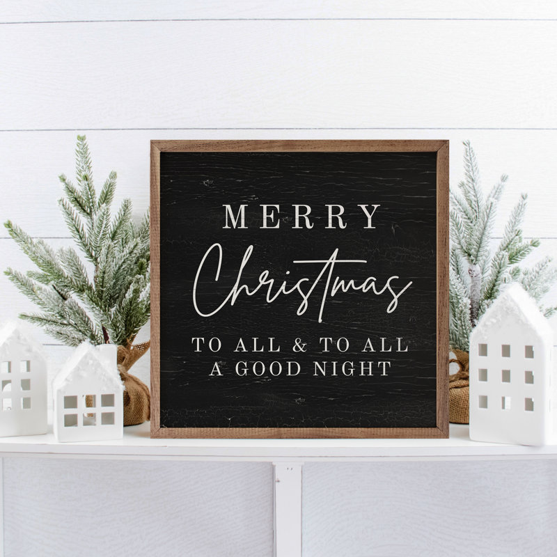 Merry Christmas To All Black, H 8 po x l 8 po