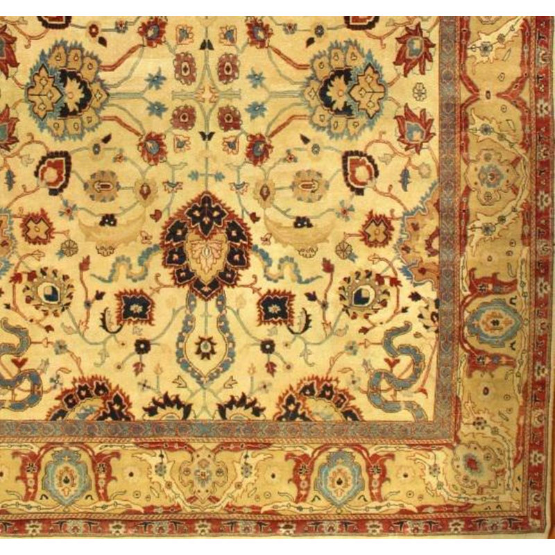 Tapis de zone en laine noué la 8 pi 1 po x 10 pi 3 po one-of-kind-main Garica