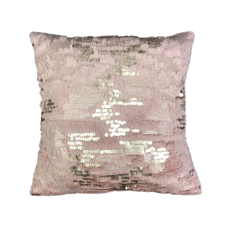 Housse de coussin en fourrure, 16" x 16", Ivoire