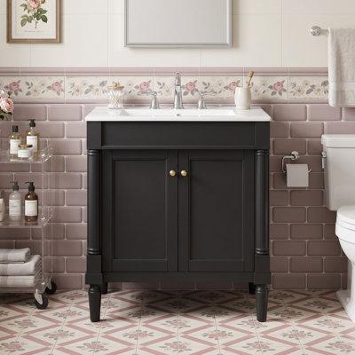 Meuble-lavabo 30 po avec lavabo, tablette et portes