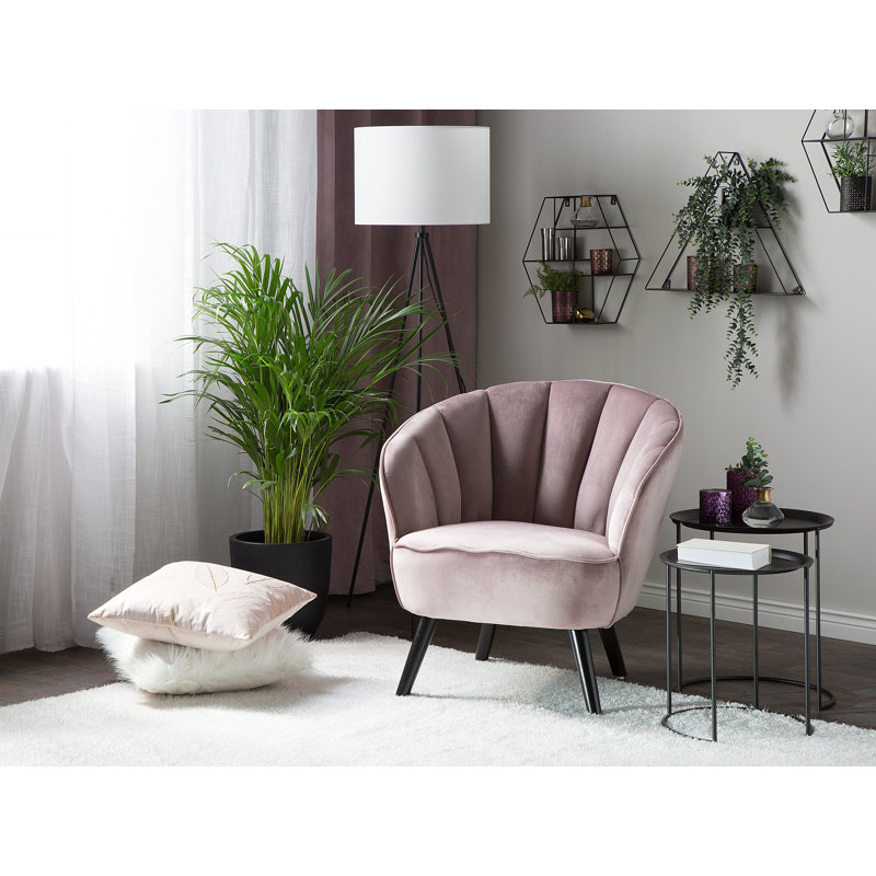 Dartford Velvet Barrel Chair, Pink