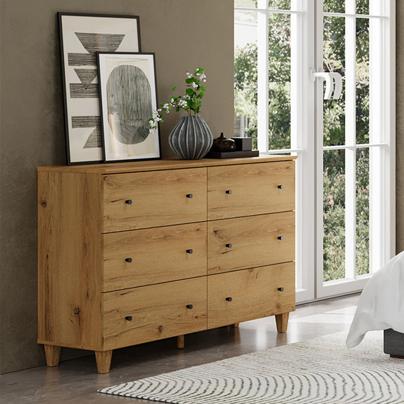 Commode pour enfants avec 6 tiroirs Lysiane, Brun