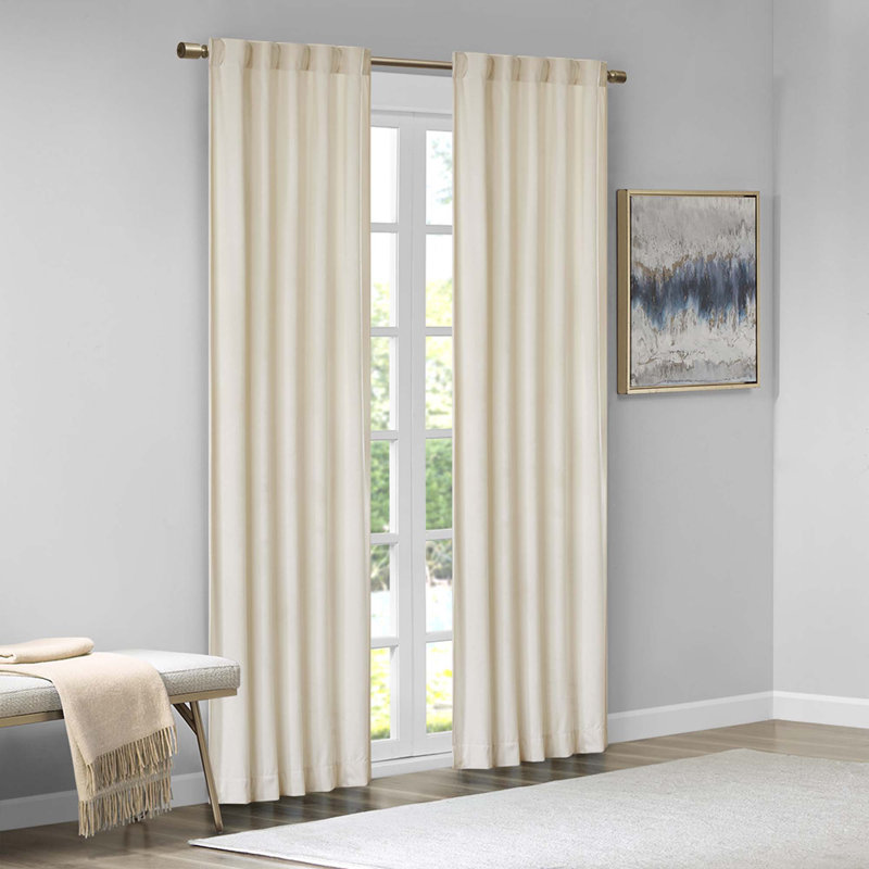 Hegewisch Blackout Curtain Panel Pair, Cream, 37" W x 84" L