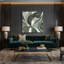 Art mural sur toile dégradé abstrait vert 39-1797238730
