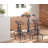 Anguel Pine Round Solid Wood Top Metal Base Dining Table-839300907