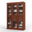 Garde-manger 100% bois massif 48,5 po avec portes en verre givré, 2 tiroirs et tablettes réglables-1992081446