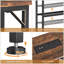 Console étroite de 39,4 po avec 2 prises de courant, ports USB et éclairage à DEL, tablettes réglables, design industriel rustique, cadre en métal pour le salon, derrière le canapé ou le vestibule