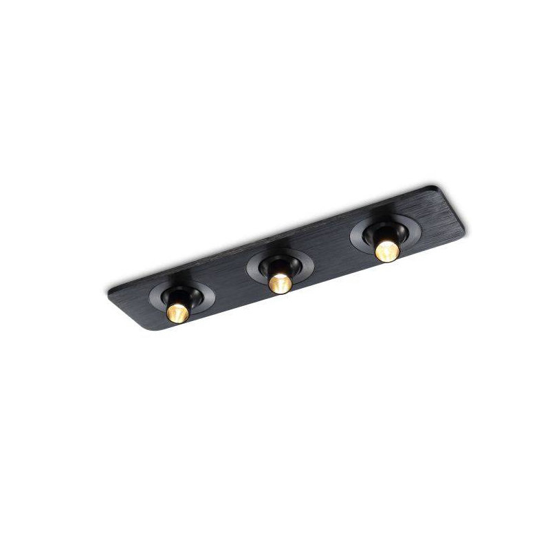 UltraBeam 3 Watt Black Triple Recessed Display Cabinet Spotlights