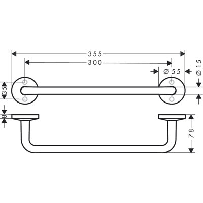 Universal Circular 1 Wall Mounted Towel Bar