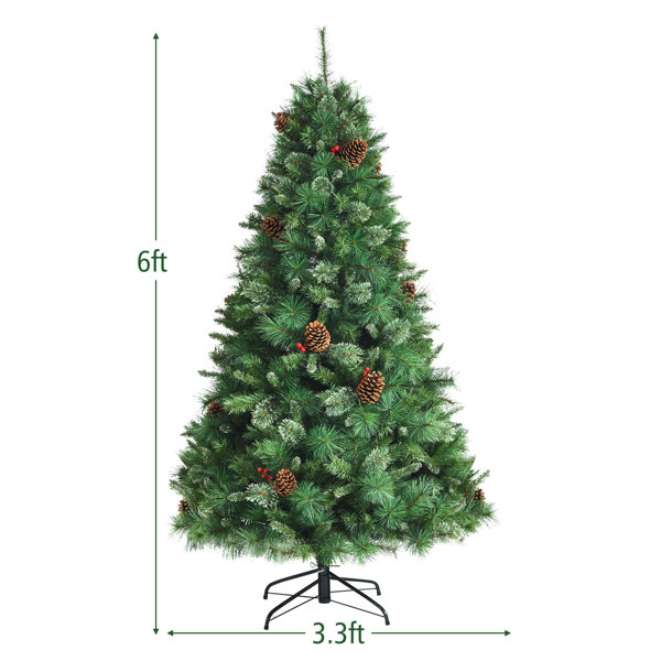 The Holiday Aisle® 72'' H Green Pine Cashmere Christmas Tree and ...