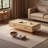 Wood Coffee Table with Double-Sided Drawers