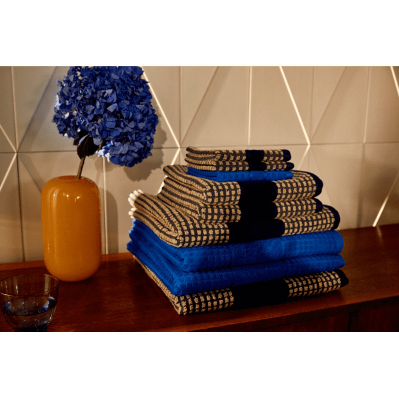Reinetta Bath Towel, Blue/Sand