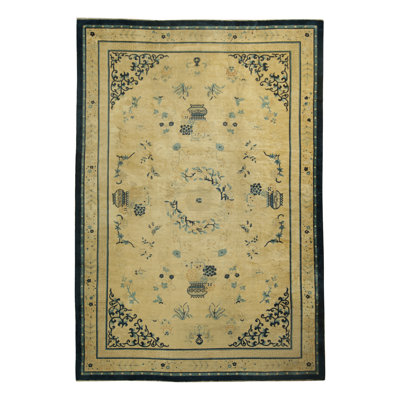 One-of-a-Kind 10’2”x14’6” 1900s Wool Area Rug