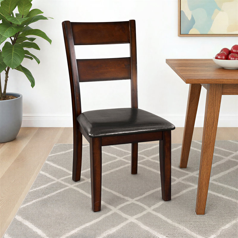 Abdulkadyr 19'' H Faux Leather Upholstered Side Chair