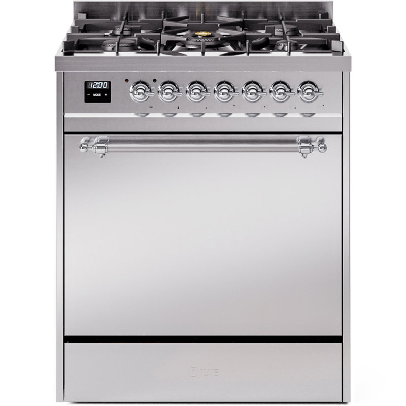 Cuisinière à double carburant 30 po ILVE Nostalgie II, Propane liquide, Acier inoxydable / chrome