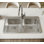 Cantrio KSS-522 Évier de cuisine à double cuve à montage en surface en acier inoxydable 304 calibre 18 de 31,25 po