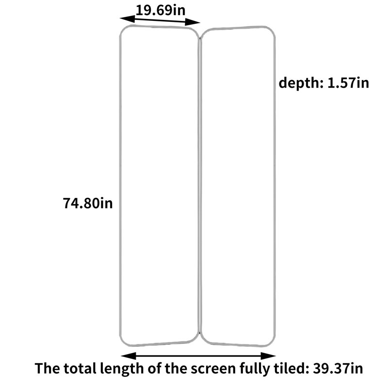 Mundt, 74.8" H x 39.37" W x 1.57" D