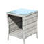 Table basse d'extérieur en gris de 19,54 po x 19,54 po x 21 po, avec arrosage et assemblage avec tissage transparent, requis-120264182-120264181