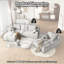 Ensemble de canapé modulaire 3 pièces, canapé Cloud en forme de L de 104 po avec méridienne surdimensionnée, assise profonde et base antidérapante, aucun assemblage requis-493108802