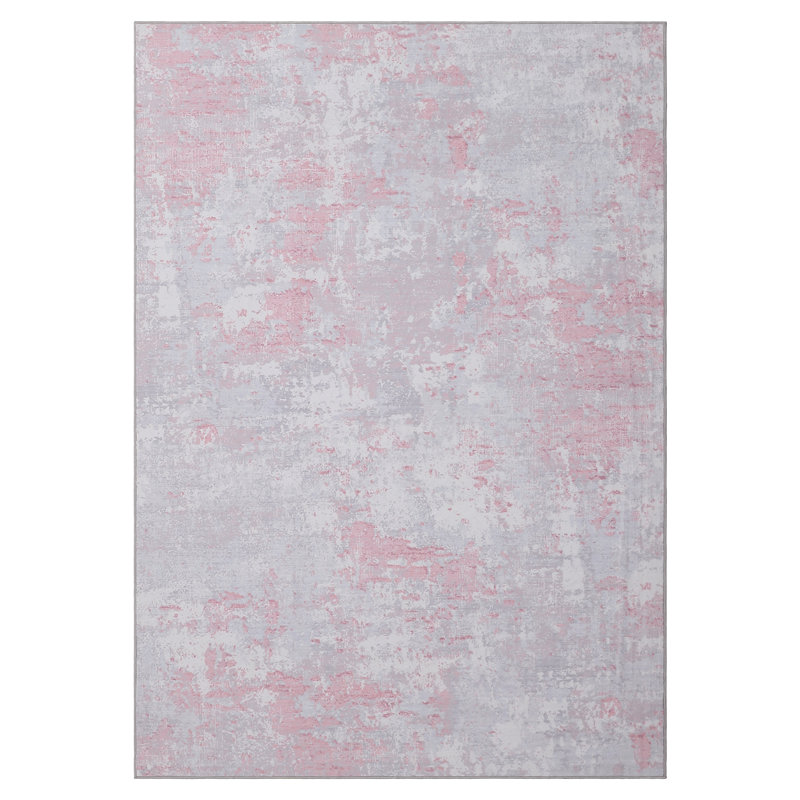 Rectangle Abstract Area Rug, Pink, Rectangle 120 x 170 cm