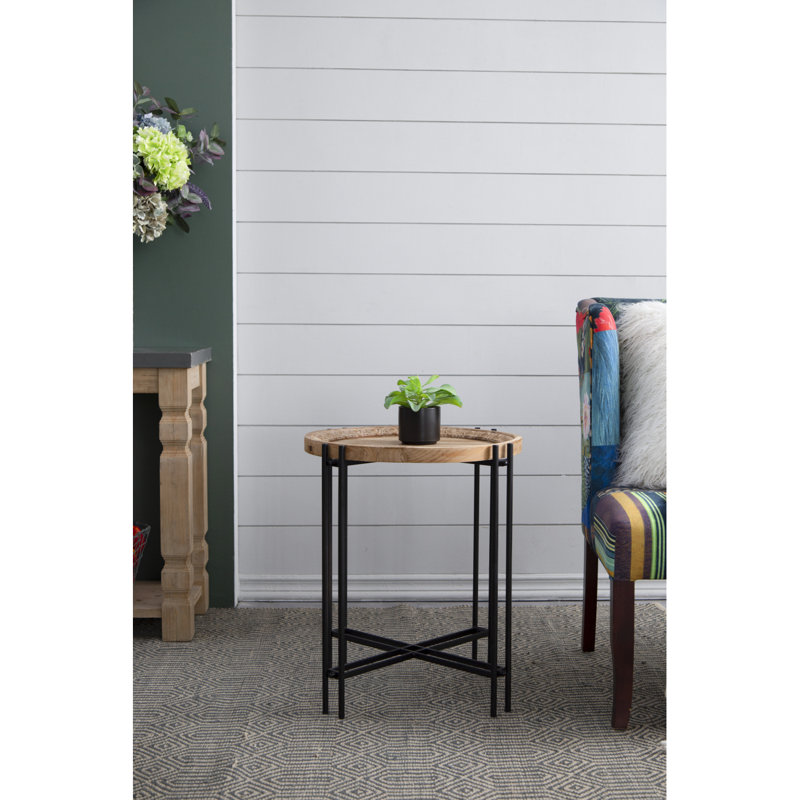 Table d'appoint ronde en bois