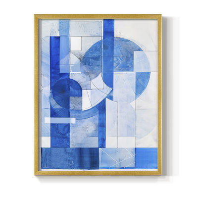 Série ABSTRACT Lxxix - reproduction encadrée de qualité supérieure - prête à être accrochée - aucun clou requis