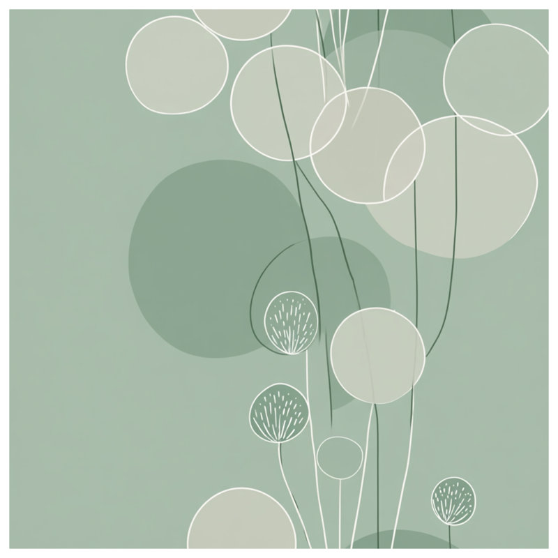 Housse de couette abstraite Circles Bedding, Lit simple
