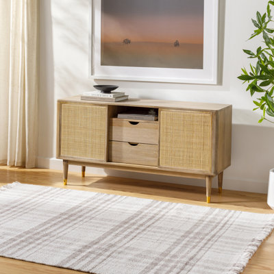 Cay Plaid Flatweave Recycled P.E.T. Indoor/Outdoor Area Rug in Taupe/Beige