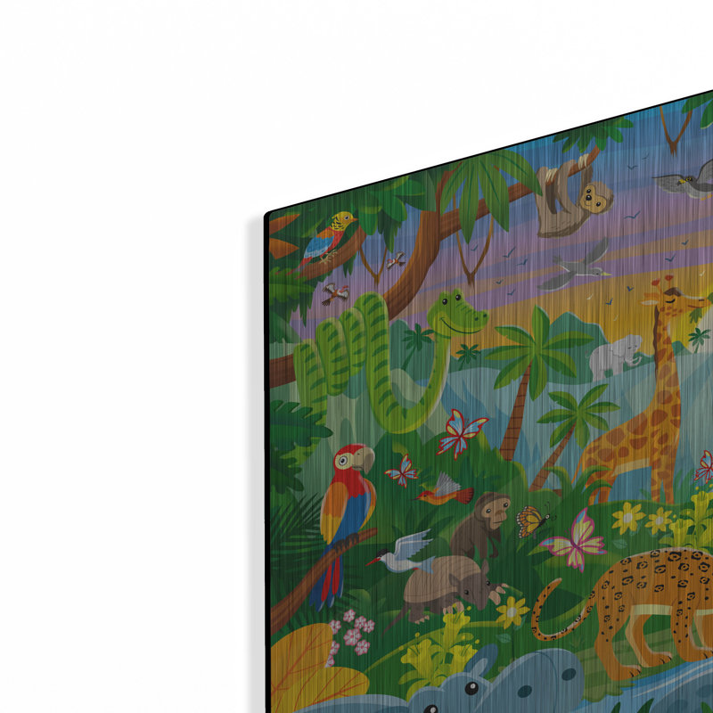  «Jungle Adventure» par DoodleScapes, art mural en métal, 16 po x 12 po, H 12 po x l 16 po