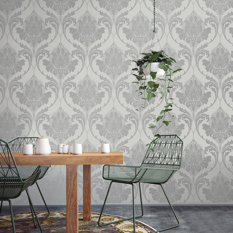 10.05m x 53cm Wallpaper Roll, Silver Grey