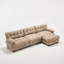 Modular Cloud Couch L-Shaped Sectional Sofa With Deep Seat And Movable Ottoman-149404490-149404495